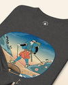 Samurai Trekking Ukiyo-e Unisex Long Sleeve Tee