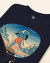 Samurai Trekking Ukiyo-e Unisex Long Sleeve Tee
