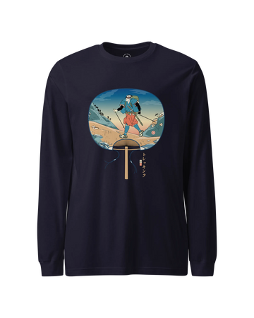 Samurai Trekking Ukiyo-e Unisex Long Sleeve Tee