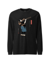 Samurai Trombone Japanese Ukiyo-e Unisex Long Sleeve Tee No.2 Black - Samurai Original