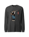 Samurai Trombone Japanese Ukiyo-e Unisex Long Sleeve Tee No.2 Dark Grey Heather - Samurai Original