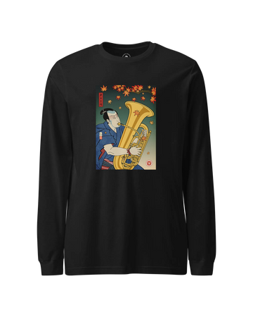 Samurai Tuba Music Ukiyo-e Unisex Long Sleeve Tee