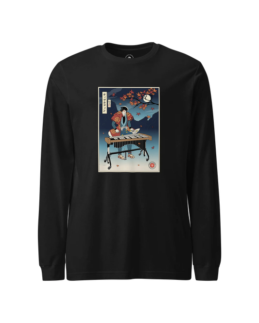 Samurai Vibraphonist Player Ukiyo-e Unisex Long Sleeve Tee