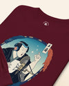 Samurai Voice Actor Japanese Ukiyo-e Unisex Long Sleeve Tee No.3