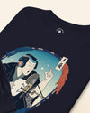 Samurai Voice Actor Japanese Ukiyo-e Unisex Long Sleeve Tee No.3
