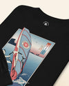 Samurai Windsurfing Extreme Sport Ukiyo-e Unisex Long Sleeve Tee