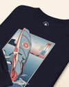 Samurai Windsurfing Extreme Sport Ukiyo-e Unisex Long Sleeve Tee