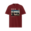 Samurai Air Traffic Controller Ukiyo-e Organic T-shirt Burgundy - Samurai Original