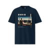 Samurai Air Traffic Controller Ukiyo-e Organic T-shirt French Navy - Samurai Original