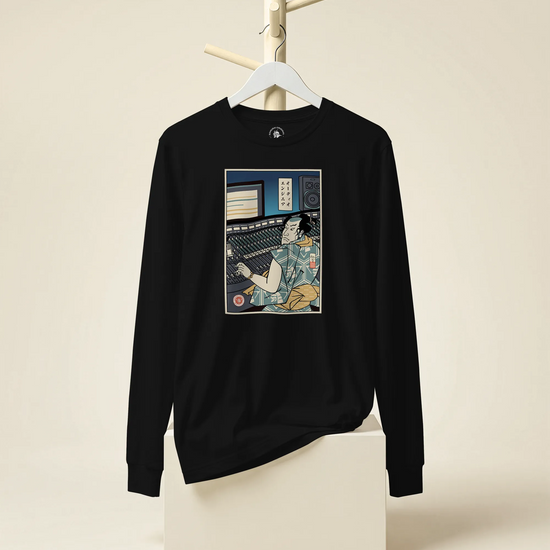 Samurai Audio Engineer Ukiyo-e Unisex Long Sleeve Tee - Samurai Original
