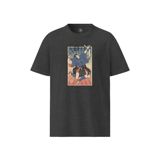 Samurai Badminton Ukiyo-e  Unisex organic t-shirt No.2