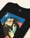 Samurai & Beard Japanese Ukiyo-e Unisex Long Sleeve Tee - Samurai Original