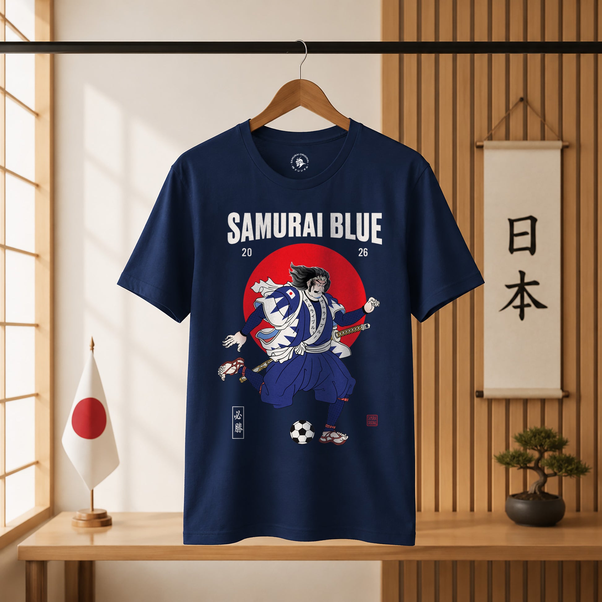Samurai Blue 2026 Football Ukiyo-e Unisex T-shirt - Samurai Original