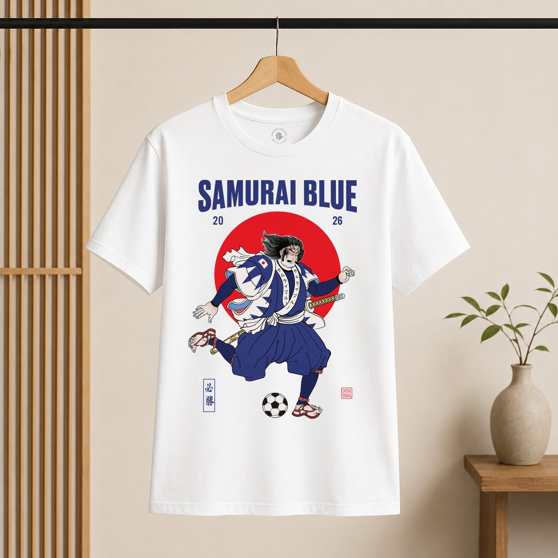Samurai Blue 2026 Football Ukiyo-e Unisex T-shirt - Samurai Original
