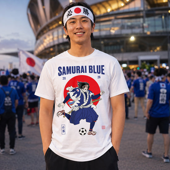 Samurai Blue 2026 Football Ukiyo-e Unisex T-shirt - Samurai Original