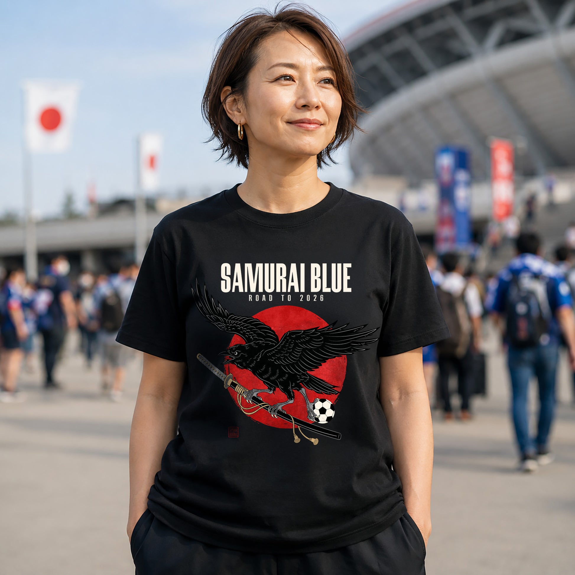 Samurai Blue Raven Katana Road to 2026 Classic T-shirt - Samurai Original