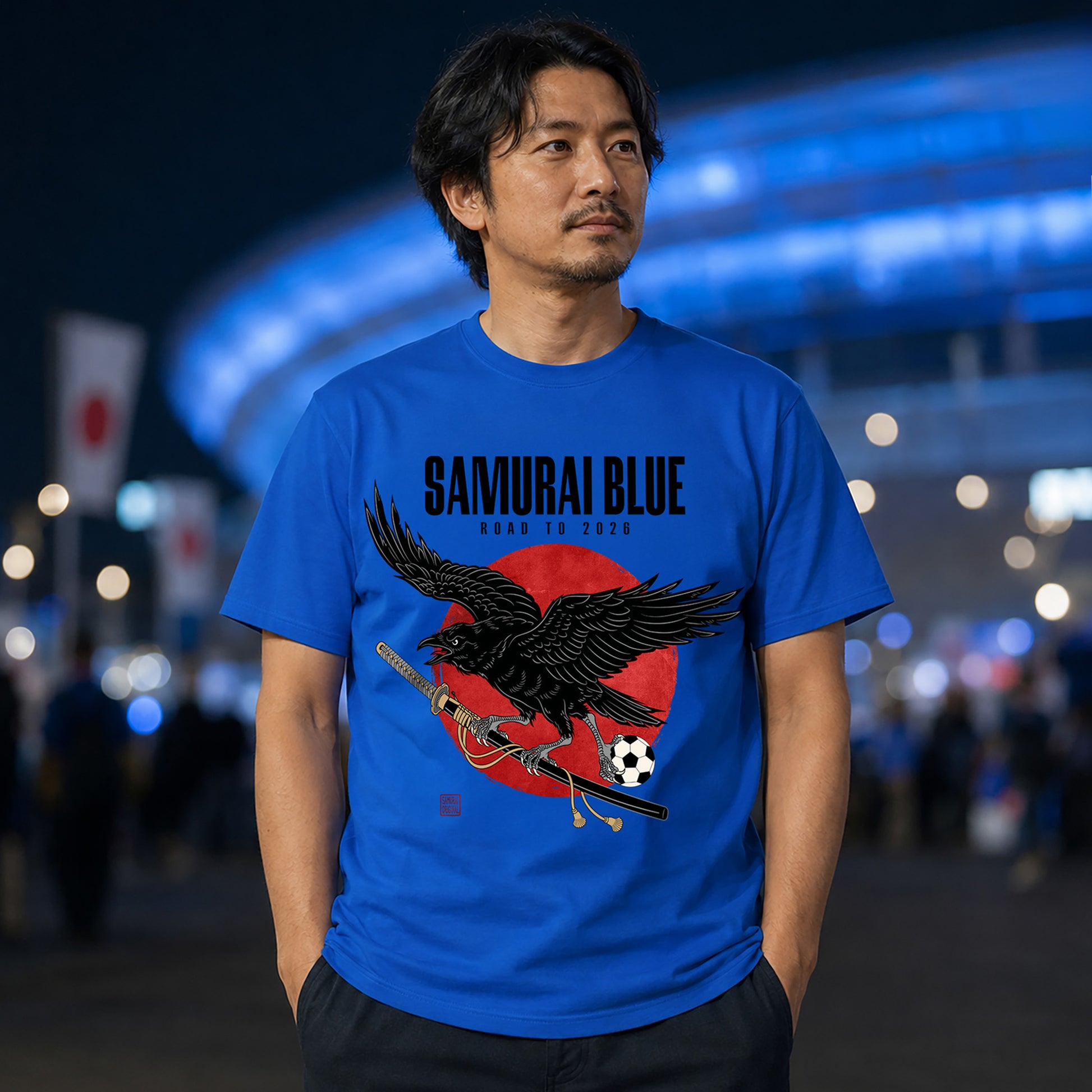 Samurai Blue Raven Katana Road to 2026 Classic T-shirt - Samurai Original