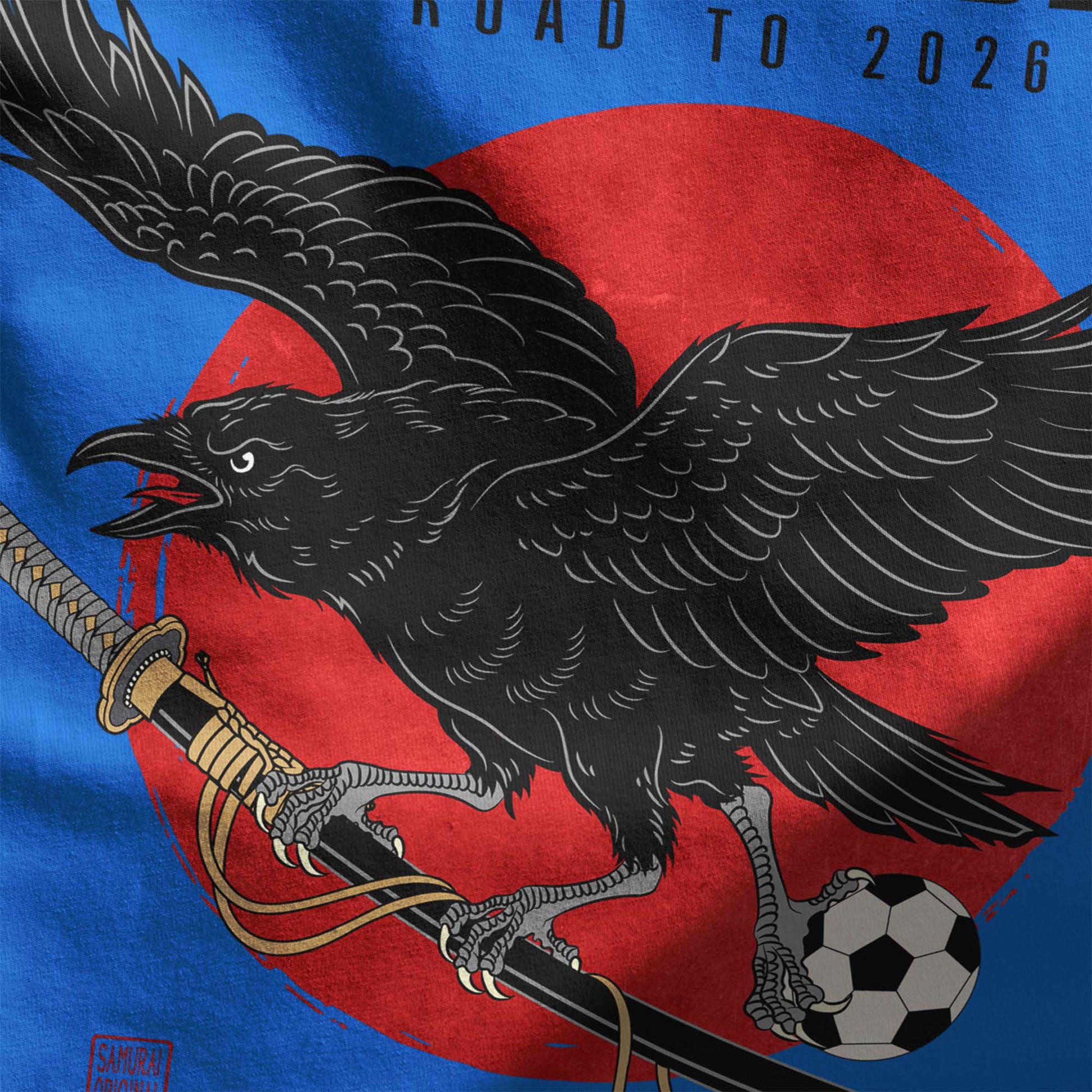 Samurai Blue Raven Katana Road to 2026 Classic T-shirt - Samurai Original