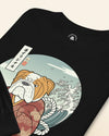 Samurai Bulldog Best Friend Ukiyo-e Funny Unisex Long Sleeve Tee