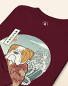 Samurai Bulldog Best Friend Ukiyo-e Funny Unisex Long Sleeve Tee