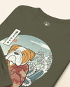 Samurai Bulldog Best Friend Ukiyo-e Funny Unisex Long Sleeve Tee
