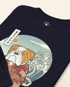 Samurai Bulldog Best Friend Ukiyo-e Funny Unisex Long Sleeve Tee