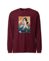 Samurai & Burger Fast Food Japanese Ukiyo-e Unisex Long Sleeve Tee