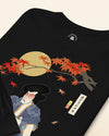 Samurai & Geisha Figure Skating Japanese Ukiyo-e Unisex Long Sleeve Tee - Samurai Original