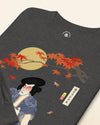 Samurai & Cat Japanese Ukiyo-e Unisex Long Sleeve Tee 2