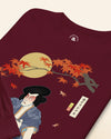 Samurai & Cat Japanese Ukiyo-e Unisex Long Sleeve Tee 2