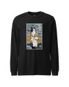 Samurai & Cat Funny Japanese Ukiyo-e Unisex Long Sleeve Tee