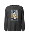 Samurai & Cat Funny Japanese Ukiyo-e Unisex Long Sleeve Tee