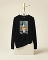 Samurai & Cat Funny Japanese Ukiyo-e Unisex Long Sleeve Tee