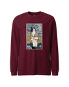 Samurai & Cat Funny Japanese Ukiyo-e Unisex Long Sleeve Tee
