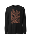 Samurai & Dragon Warrior Ukiyo-e Unisex Long Sleeve Tee Black - Samurai Original