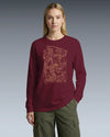 Samurai & Dragon Warrior Ukiyo-e Unisex Long Sleeve Tee - Samurai Original