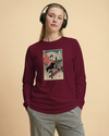 Samurai Longboard Ukiyo-e Unisex Long Sleeve Tee