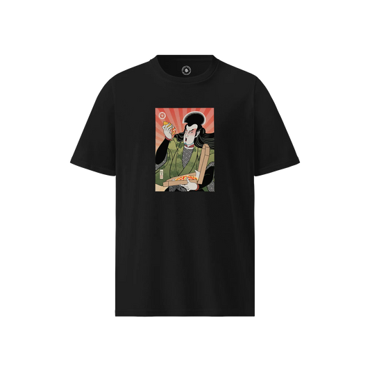 Samurai & Pizza Ukiyo-e Unisex organic t-shirt