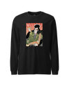 Samurai & Pizza Fast Food Japanese Ukiyo-e Unisex Long Sleeve Tee
