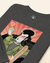 Samurai & Pizza Fast Food Japanese Ukiyo-e Unisex Long Sleeve Tee