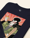 Samurai & Pizza Fast Food Japanese Ukiyo-e Unisex Long Sleeve Tee