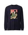 Samurai & Pizza Fast Food Japanese Ukiyo-e Unisex Long Sleeve Tee
