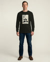 Samurai and Cat Ukiyo-e Unisex Long Sleeve Tee No.3