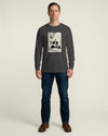 Samurai and Cat Ukiyo-e Unisex Long Sleeve Tee No.3