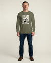Samurai and Cat Ukiyo-e Unisex Long Sleeve Tee No.3