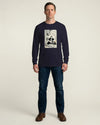 Samurai and Cat Ukiyo-e Unisex Long Sleeve Tee No.3