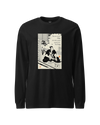 Samurai and Cat Ukiyo-e Unisex Long Sleeve Tee No.3