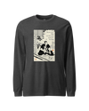 Samurai and Cat Ukiyo-e Unisex Long Sleeve Tee No.3