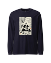 Samurai and Cat Ukiyo-e Unisex Long Sleeve Tee No.3