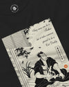 Samurai and Cat Ukiyo-e Unisex Long Sleeve Tee No.3